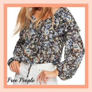 Free People Ruffle Trim Bodysuit - Size XS